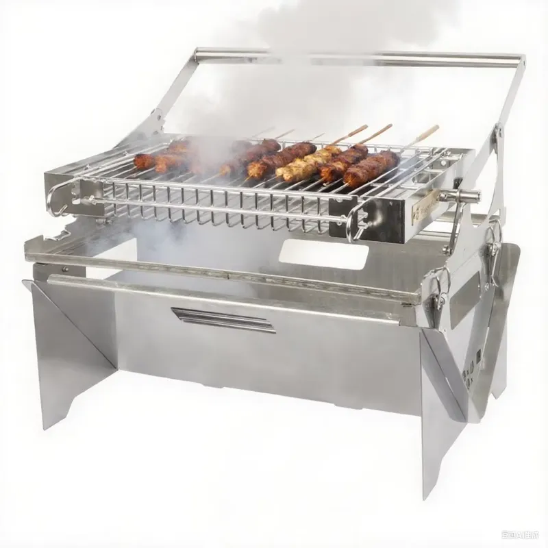 Outdoor Camping Fire Pit - Griglia Portatile Pieghevole Personalizzata per Falò,