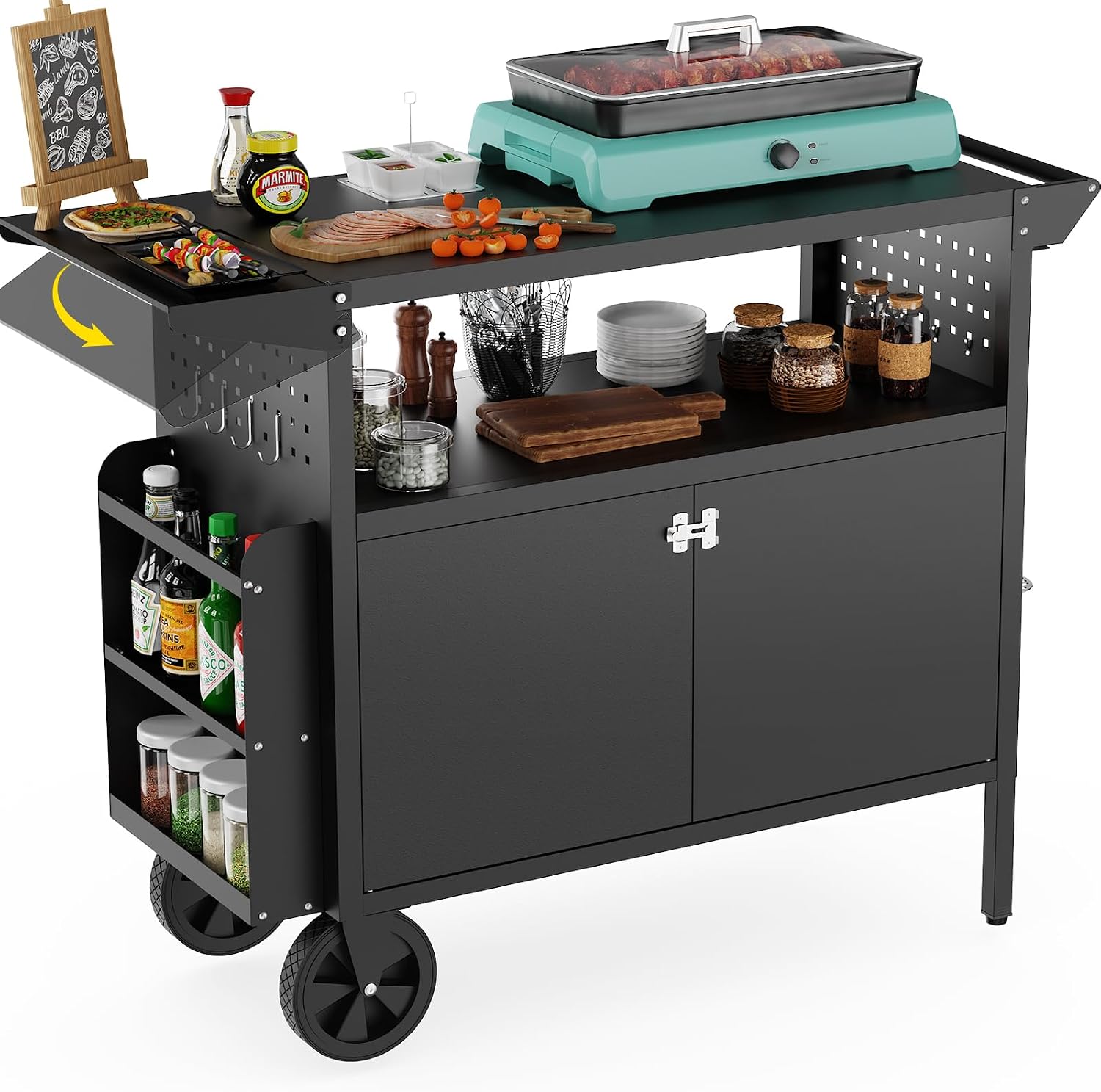 Outdoor Camping Bbq - Carrello da esterno per barbecue con