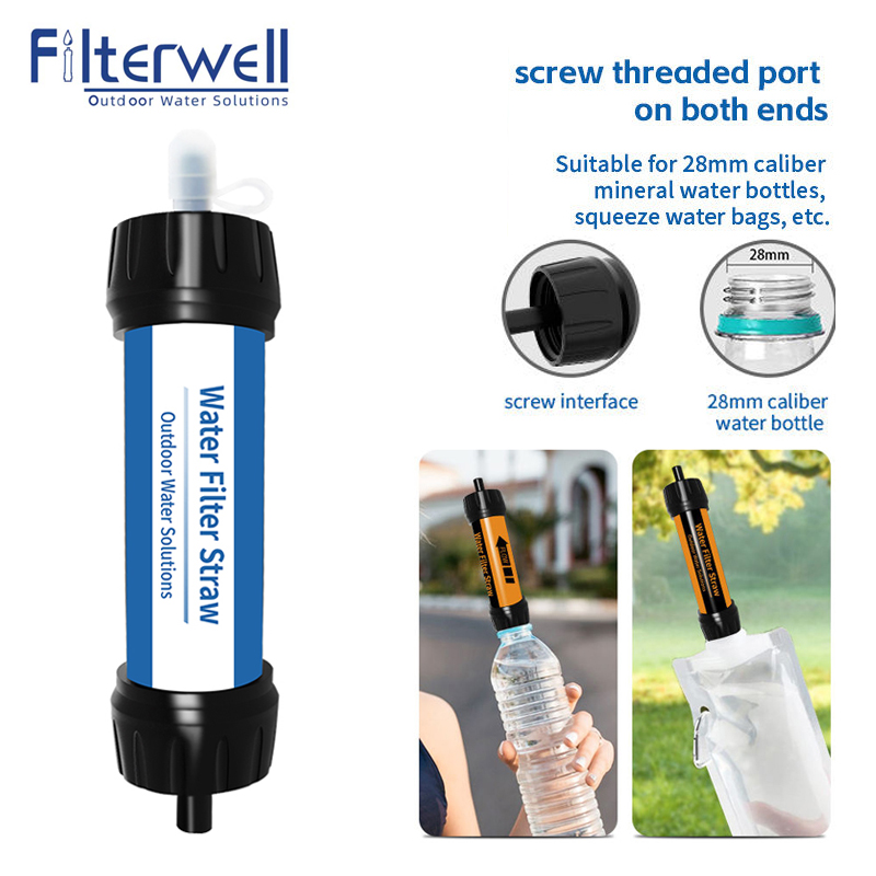 Outdoor Camping Water Filter - Filterwell Filtro da campeggio Cannuccia d'acqua