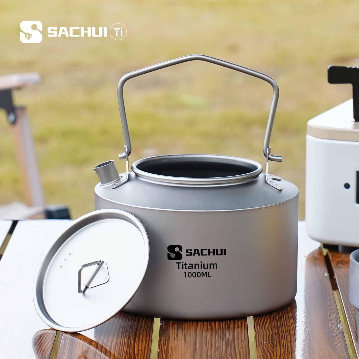 Outdoor Camping Cooking Equipment - Bollitore in titanio puro da 1000