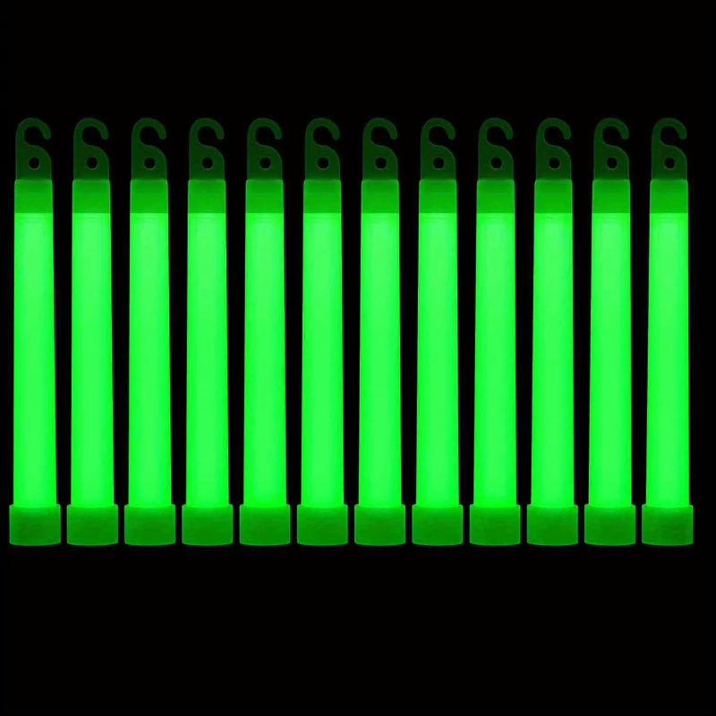 Glow Sticks Survival - Bastoncini luminosi a LED da 6/12