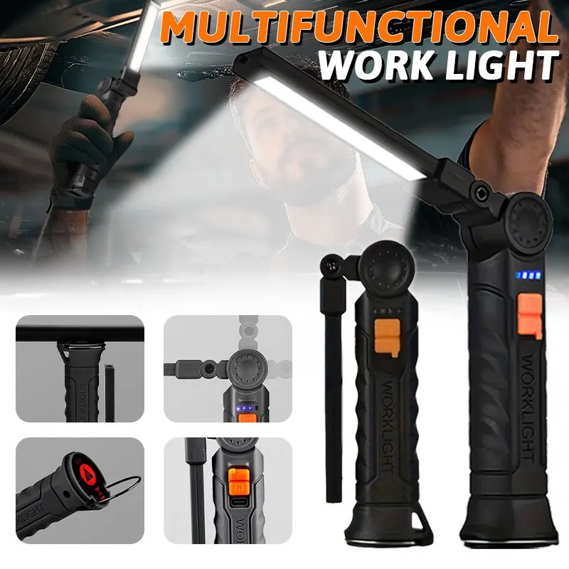 Outdoor Camping Lantern - Torcia da lavoro magnetica ricaricabile Torcia