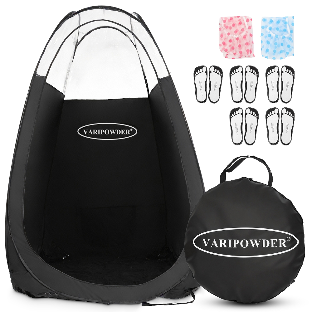 Outdoor Camping Toilet Tent - Tenda Nera Portatile per Abbronzatura Spray,