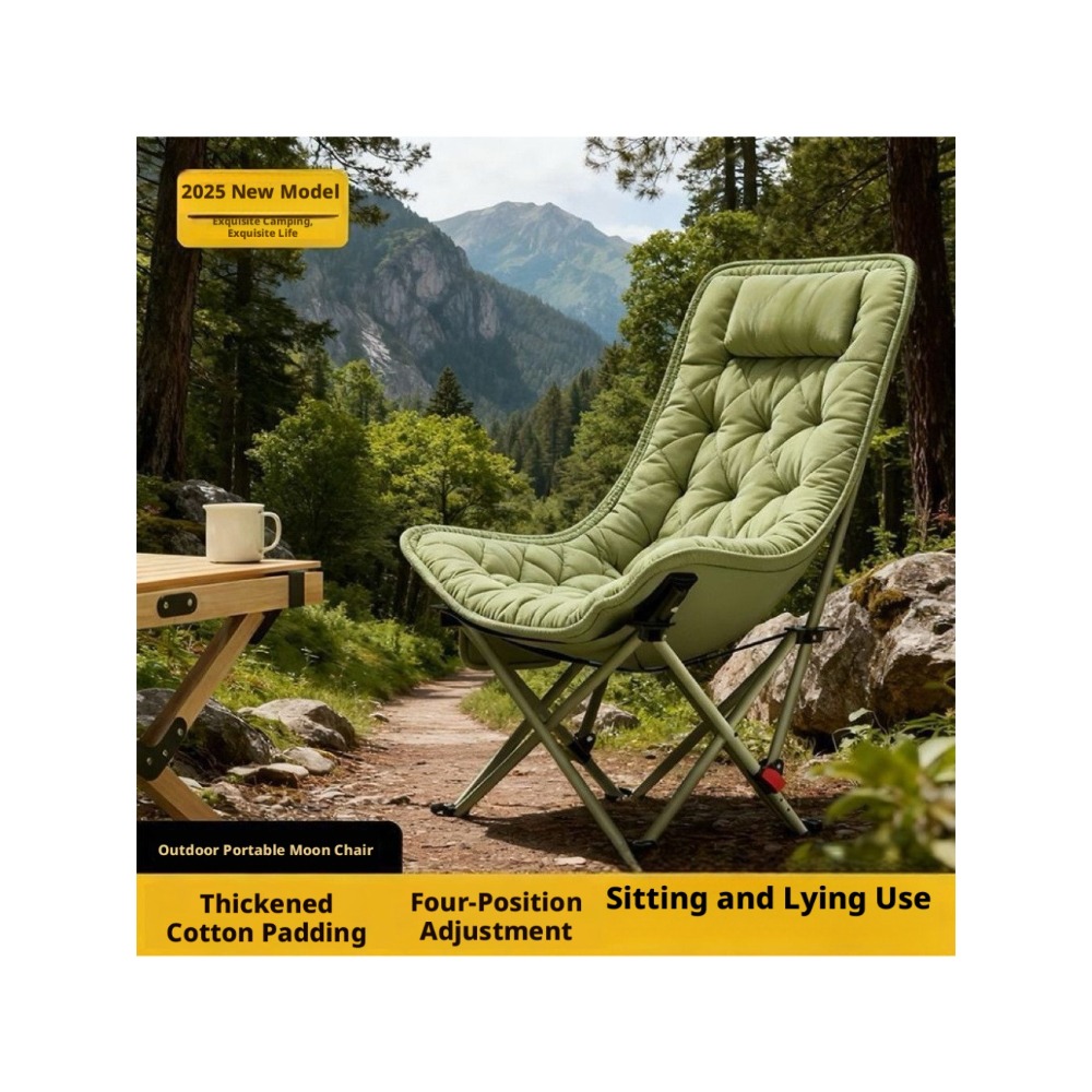 Outdoor Camping Table And Chairs - Sedia a Luna Pieghevole da Esterno