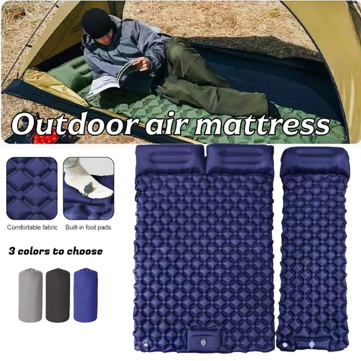 Outdoor Camping Mat Waterproof - Materasso gonfiabile singolo e doppio, materassino
