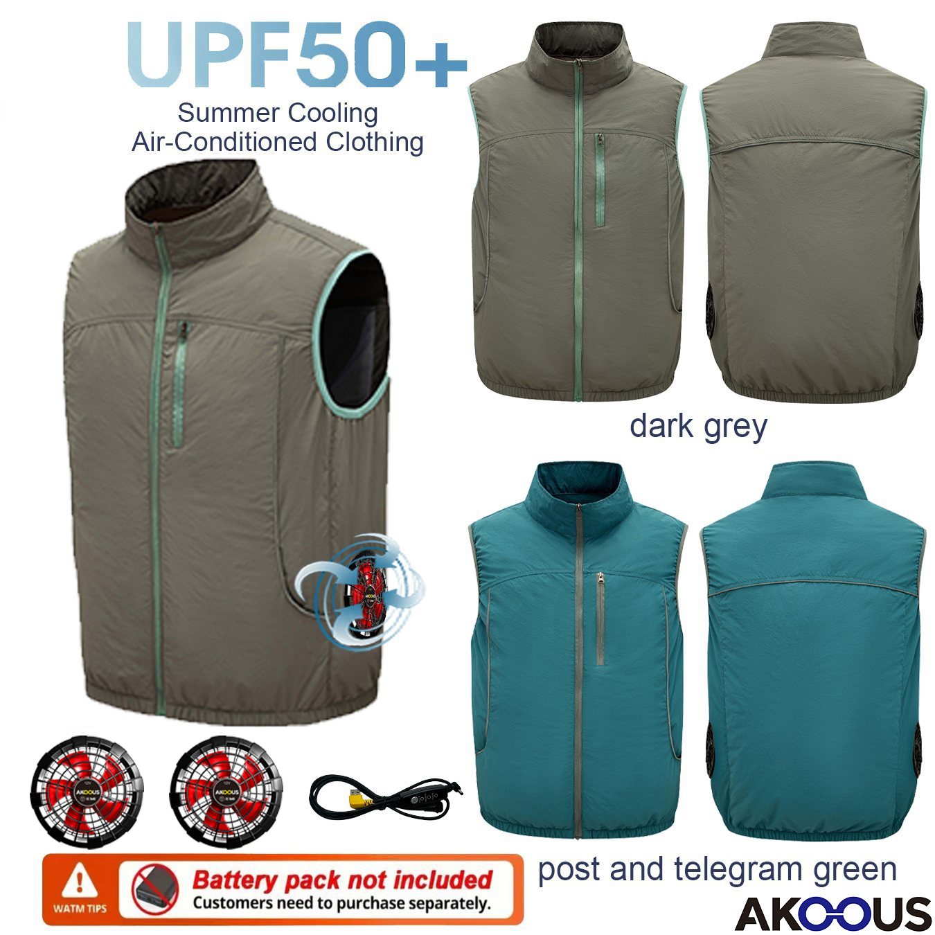 Outdoor Camping Air Conditioner - Gilet rinfrescante senza maniche con ventola