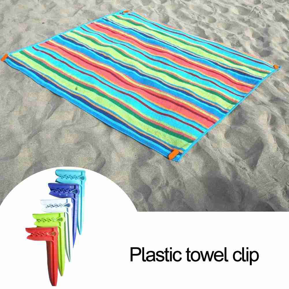 Outdoor Camping Rug - 10PCS Clip per asciugamano da spiaggia