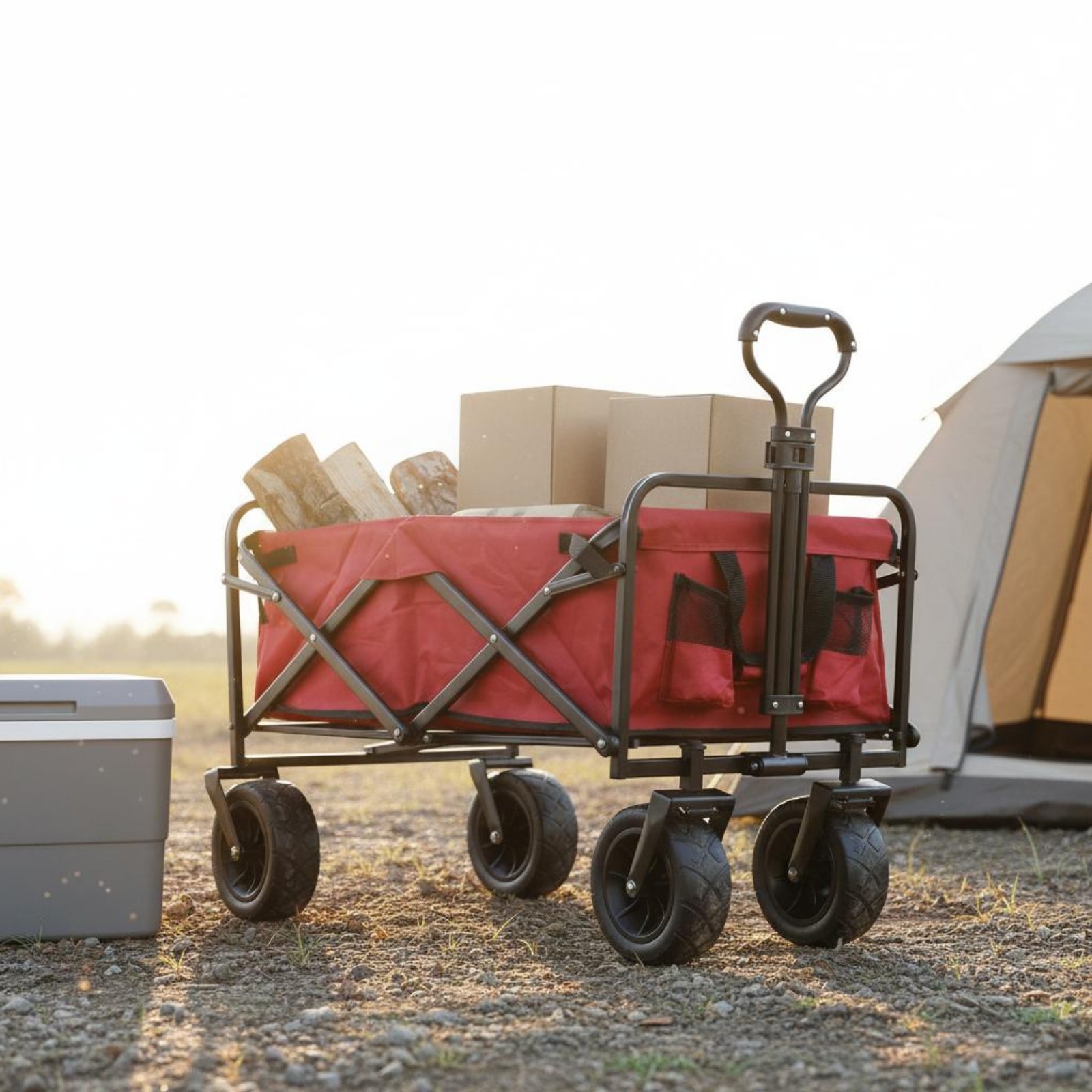 Outdoor Camping Trolley - Carrello Pieghevole da Campeggio, Trolley Richiudibile,