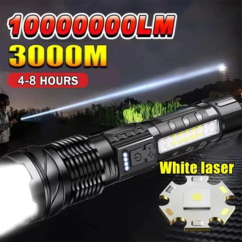 Outdoor Camping Lampe - Potente Torcia LED con Indicatore Batteria,