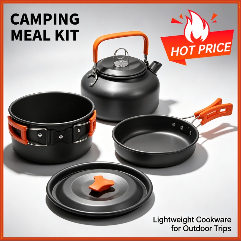 Outdoor Camping Cooking Equipment - Set da cucina da campeggio, pentole