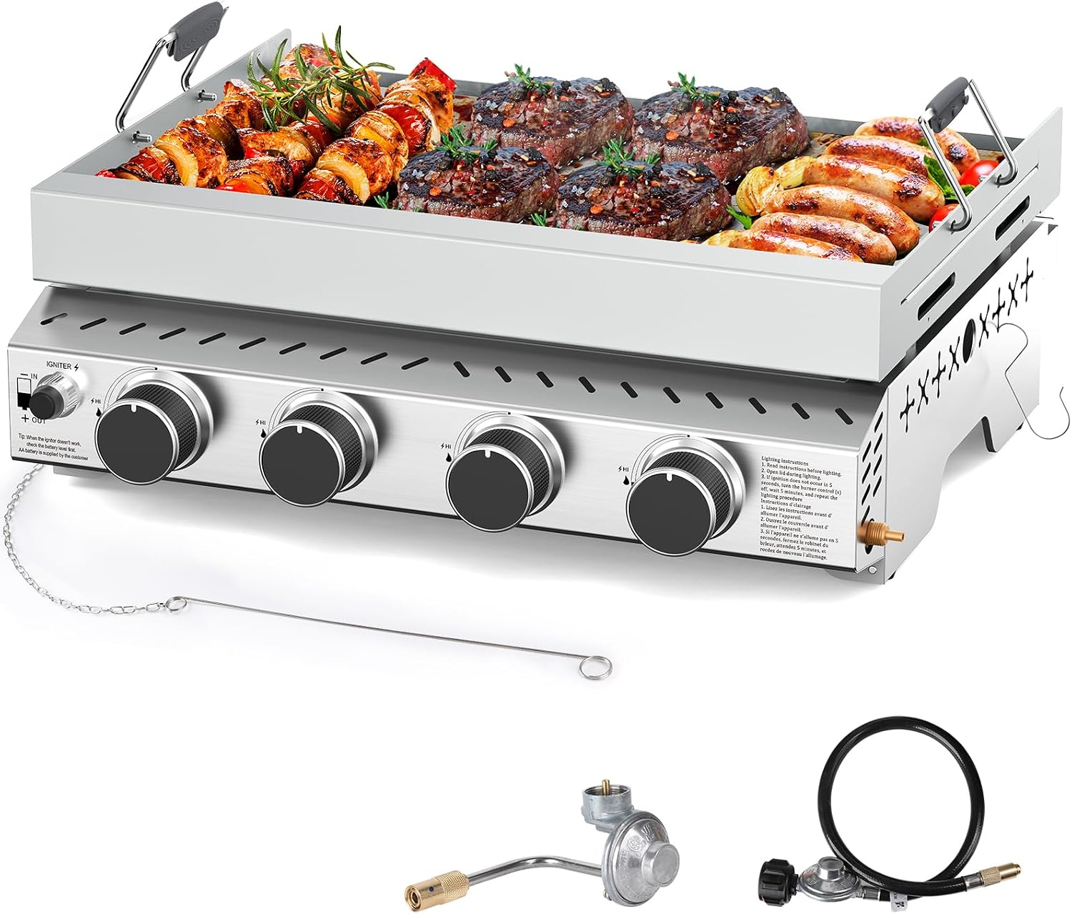 Griglia BBQ Portatile a 4 Bruc - Outdoor Camping Bbq recensione e prezzo