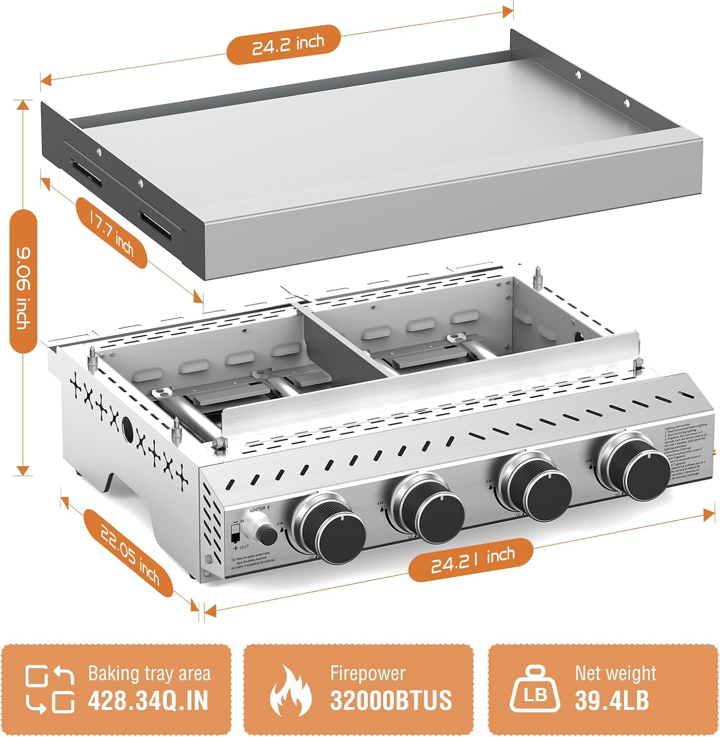 Griglia BBQ Portatile a 4 Bruc - Outdoor Camping Bbq recensione e prezzo