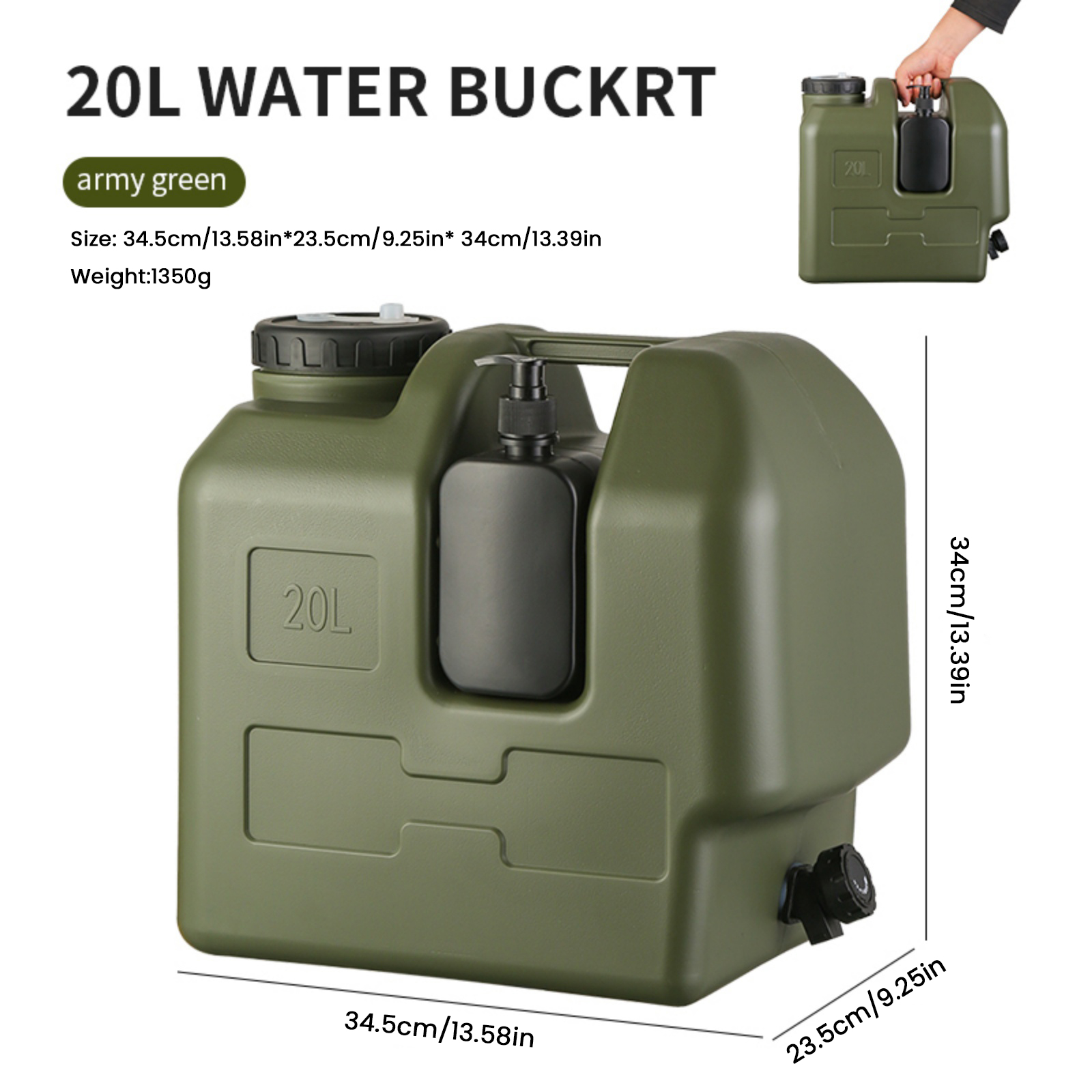 Contenitore d'acqua portatile  - Outdoor Camping Water Jug recensione e prezzo