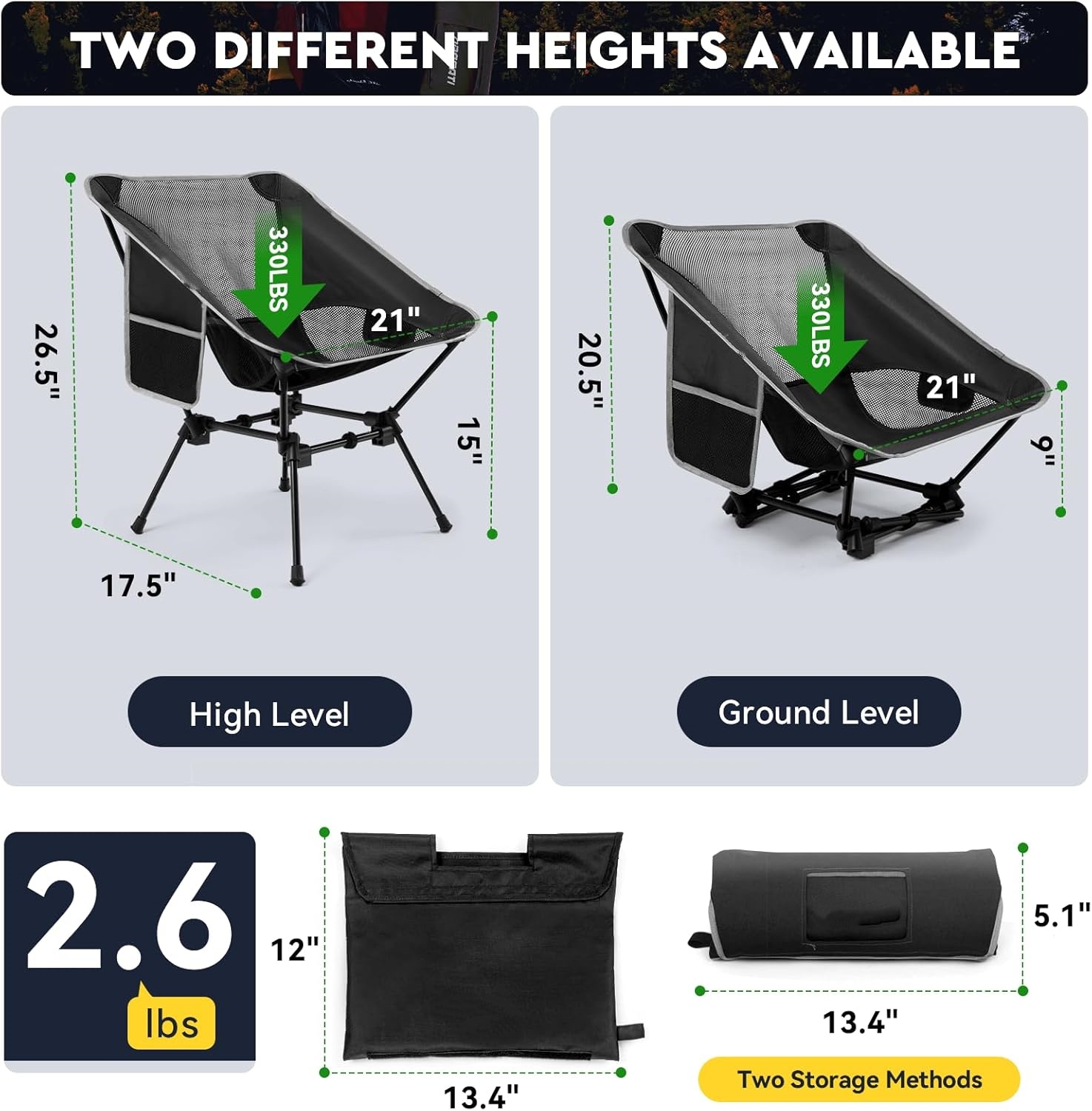 Sedia da campeggio leggera, se - Outdoor Camping Chairs recensione e prezzo
