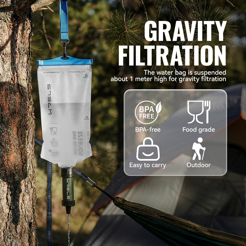 WRELS Purificatore d'Acqua Por - Outdoor Camping Water Filter recensione e prezzo