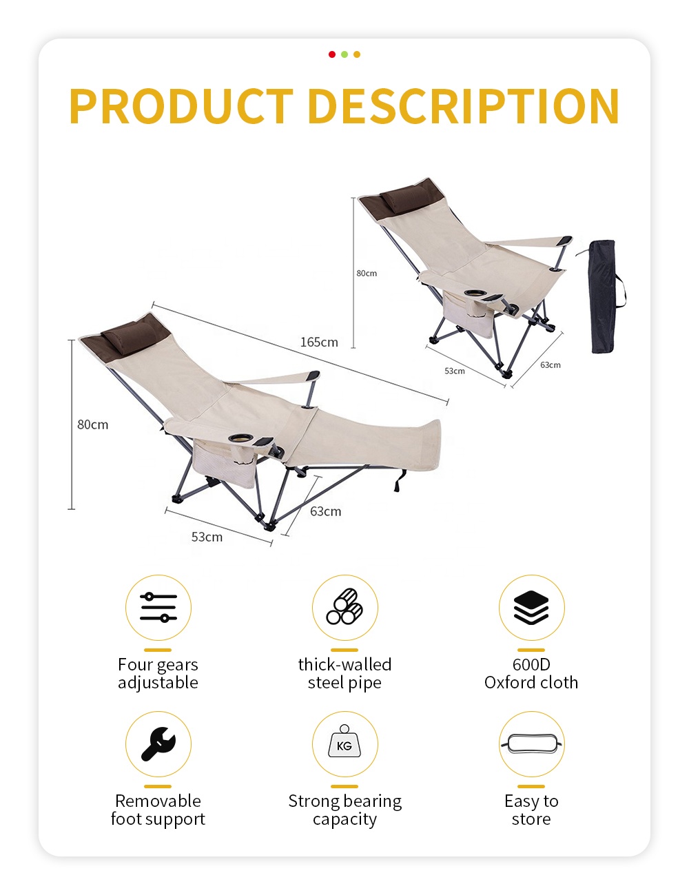 Sedia Pieghevole Portatile Rec - Outdoor Camping Chairs recensione e prezzo