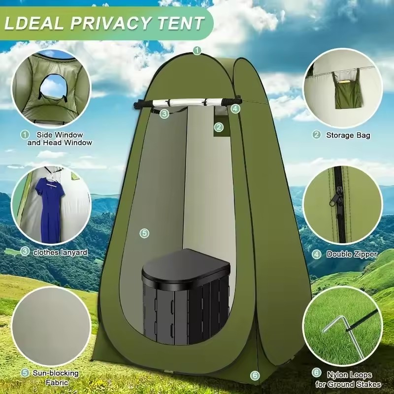‌ Tenda da toilette pop-up por - Outdoor Camping Toilet Tent recensione e prezzo