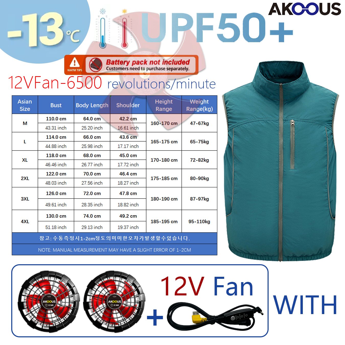 Gilet rinfrescante senza manic - Outdoor Camping Air Conditioner recensione e prezzo
