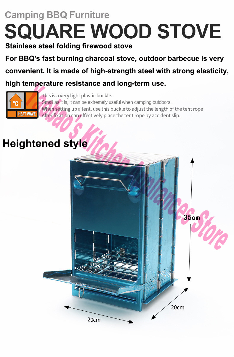 Stufa a Legna per Campeggio, A - Outdoor Camping Cooking Equipment recensione e prezzo