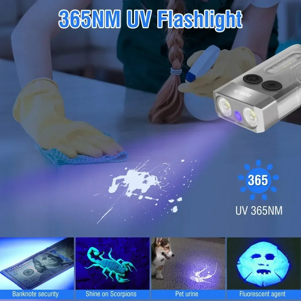 BORUiT V10 Portachiavi UV LED  - Outdoor Camping Lantern recensione e prezzo