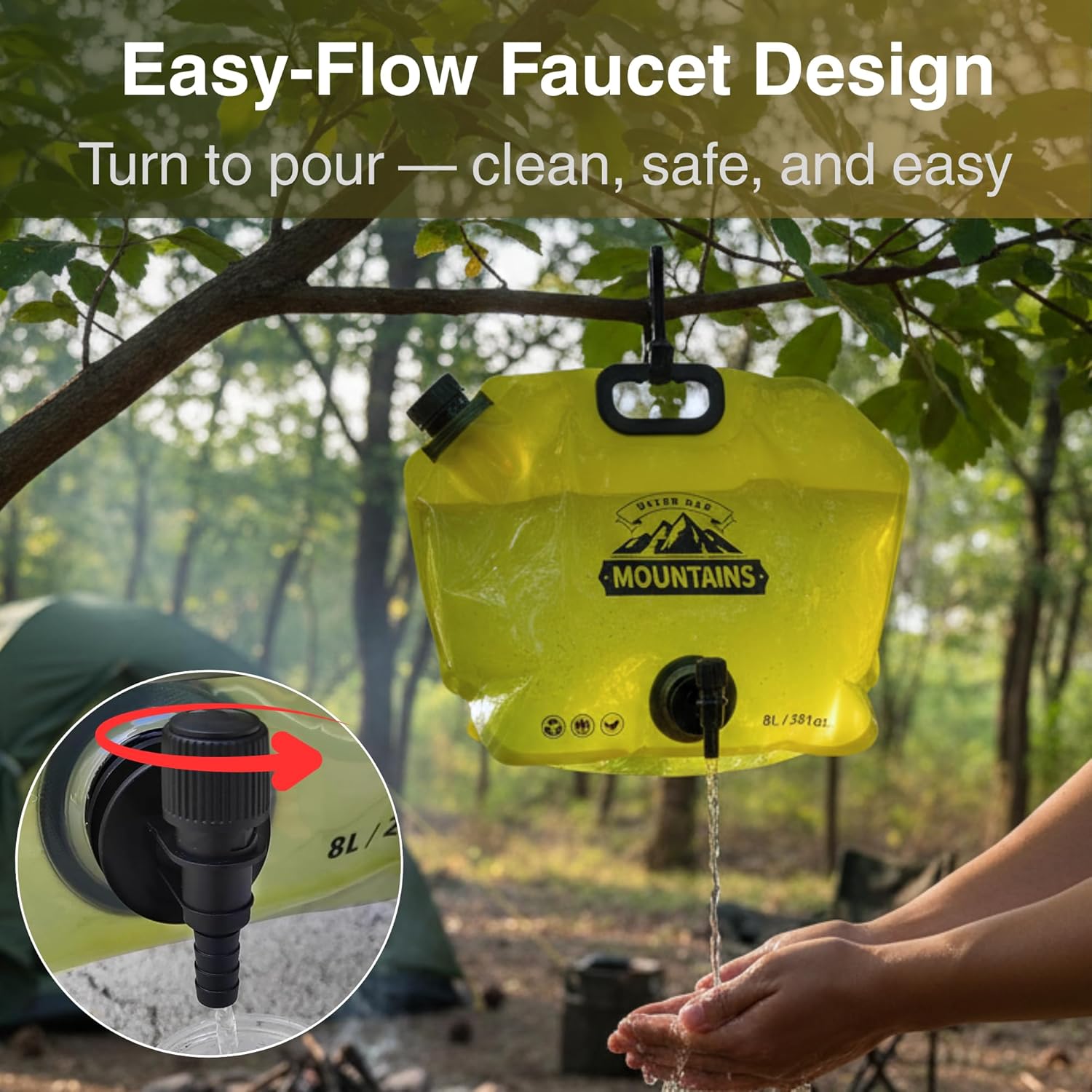 Contenitore d'Acqua Pieghevole - Outdoor Camping Water Jug recensione e prezzo