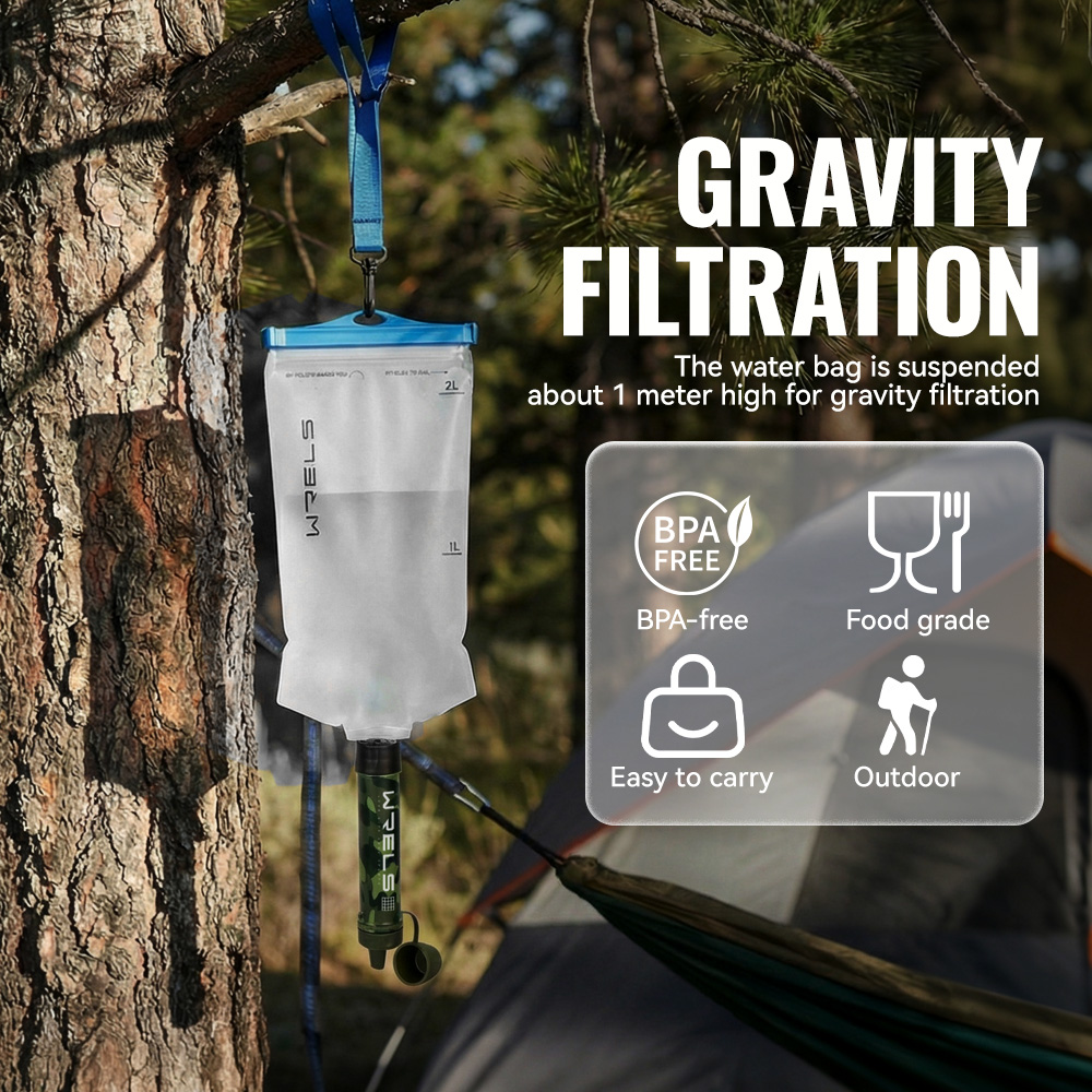WRELS Set di filtri per l'acqu - Outdoor Camping Water Filter recensione e prezzo