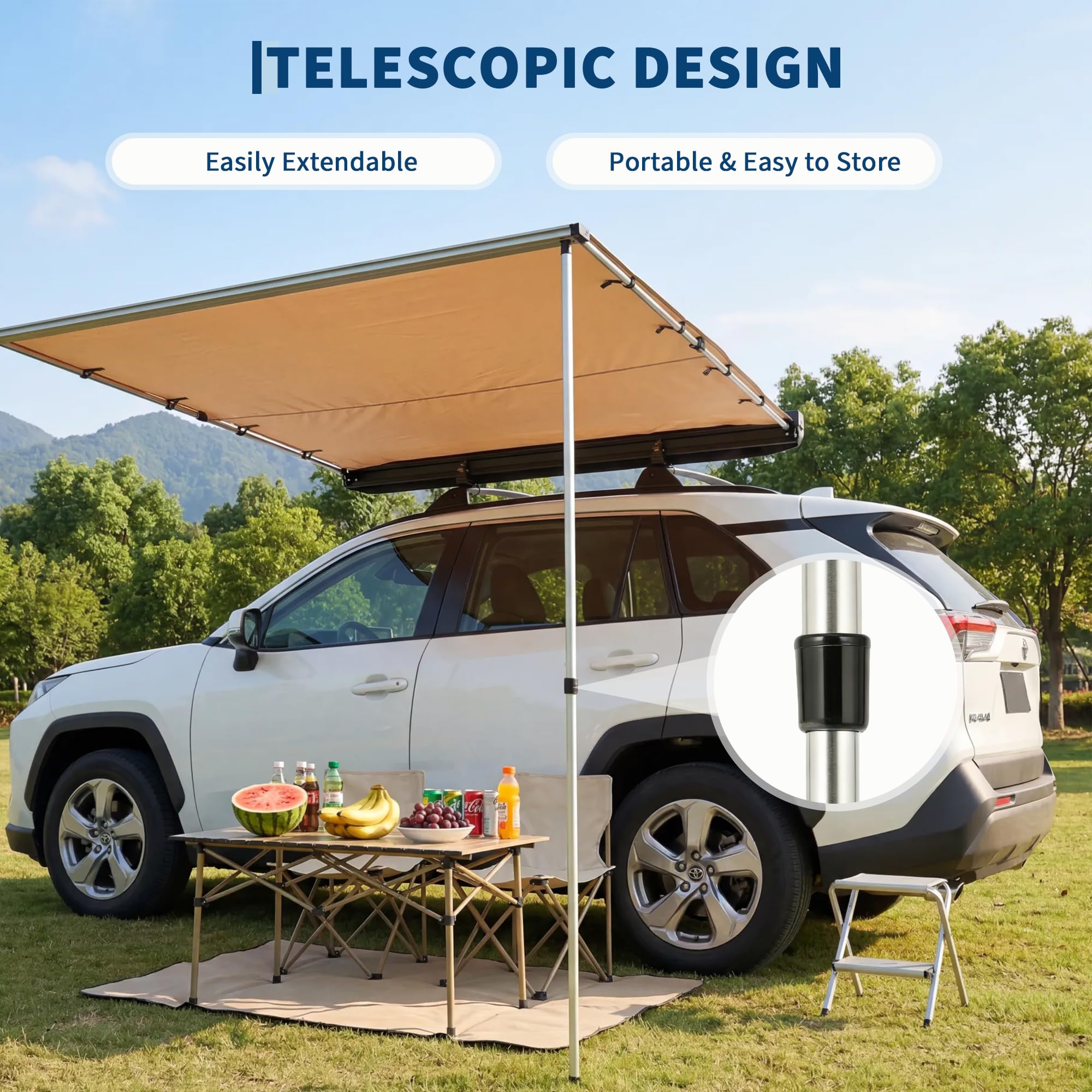 Tenda da Tetto per SUV, Furgon - Outdoor Camping Awning recensione e prezzo