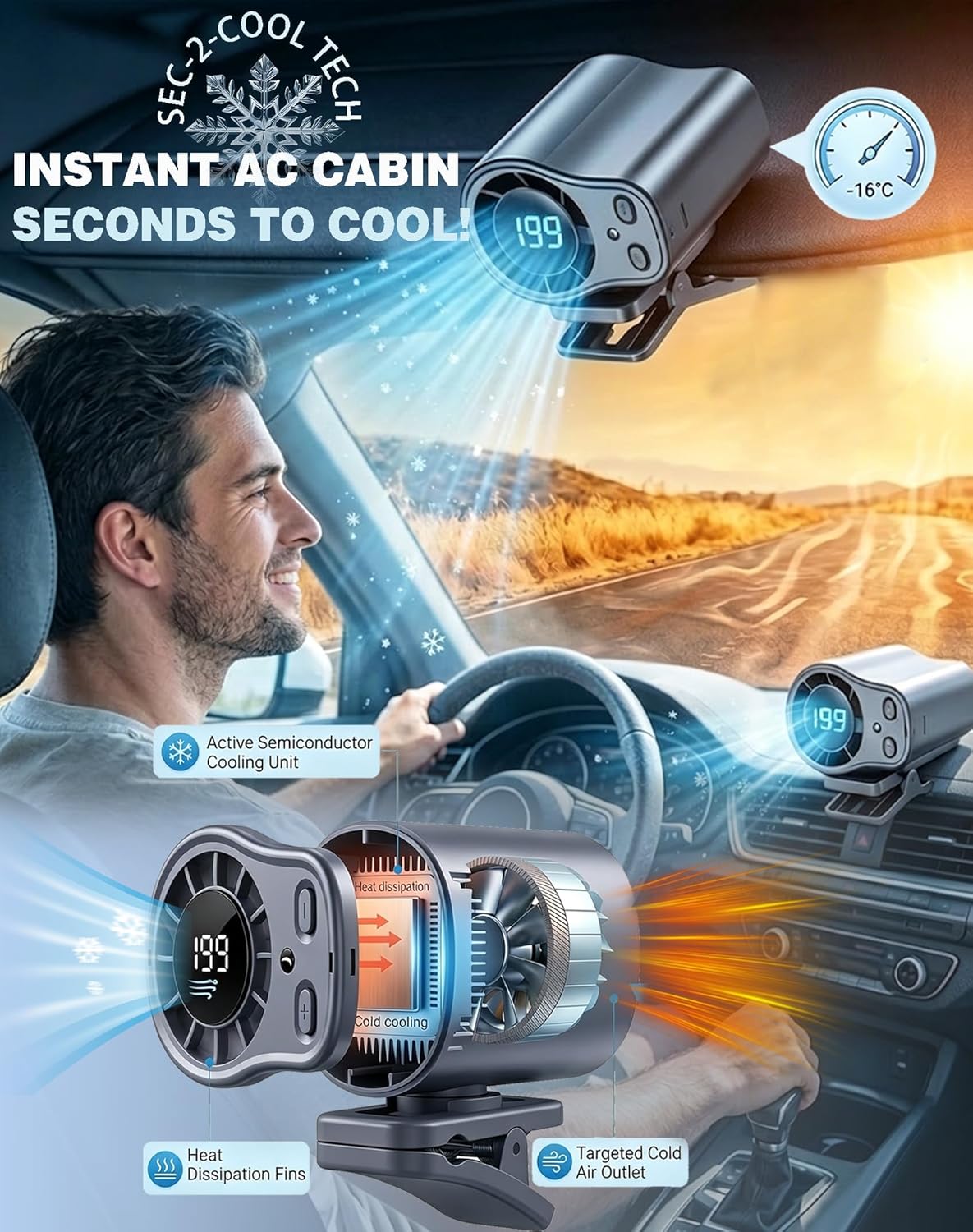 Ventilatore da auto ricaricabi - Outdoor Camping Air Conditioner recensione e prezzo